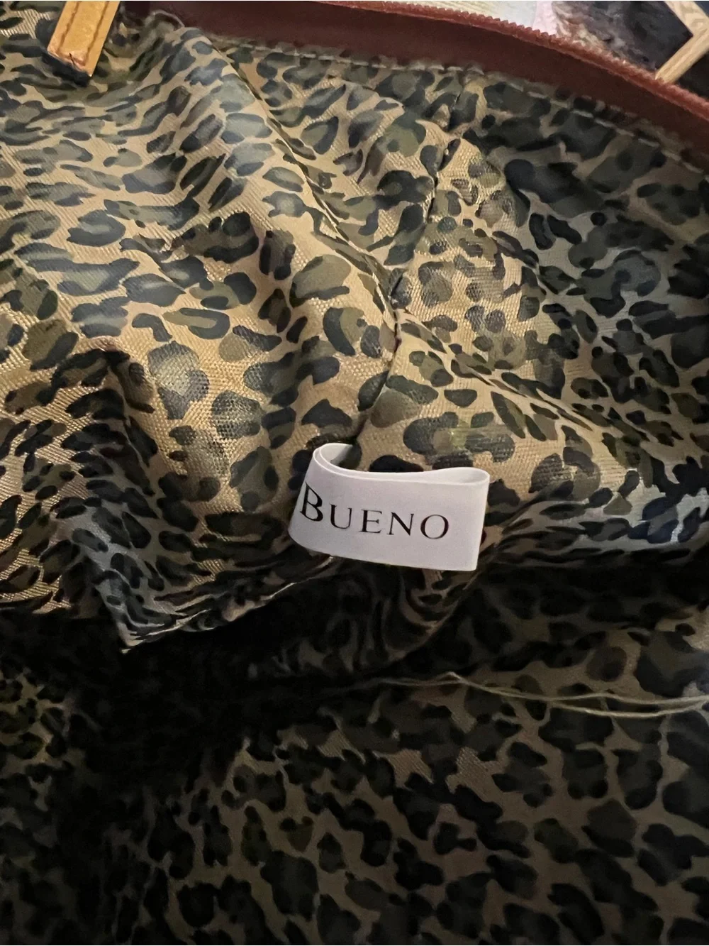 Bueno Faux Leather Carryall Tote Bag - Tan